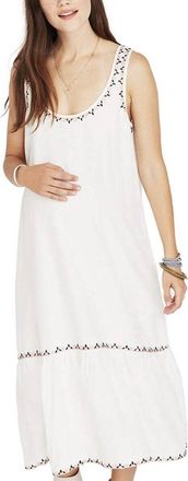 Hatch Maternity The Edie Dress In White Floral