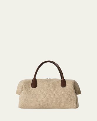 The Row Faye Rounded Top-Handle Bag in Canvas