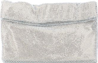 Twentyfourhaitch Clutch con decorazione di strass - Argento