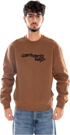 Carhartt Work in Progress Wireless Sweat - Heren - Sweatshirts & Hoodies - Bruin - Maat: S Katoen