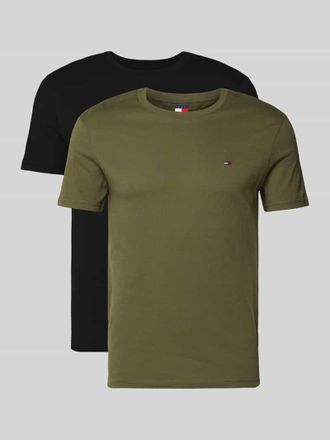 Tommy Jeans Slim Fit T-Shirt aus reiner Baumwolle im 2er-Pack in Black, Gr&ouml;&szlig;e XXL
