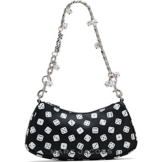 Marc Jacobs The Leather Shoulder Bag in Black/white at Nordstrom
