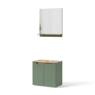 Vicco Conjunto De Muebles De Ba&ntilde;o Marelle, Verde/artesano, 2 Partes