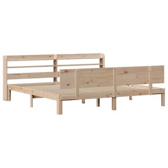 Berkfield Home Beautiful Bed Frame with Headboard without Mattress 200x200 cm in Light Tan