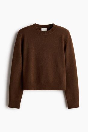 H&M Shoulder-pad Jumper in Dark Brown at Nordstrom, Size Xx-Large