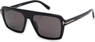 Tom Ford Ft 1176 01A Zonnebrillen - Heren - Zonnebrillen - Zwart - 56 MM - Accessoires