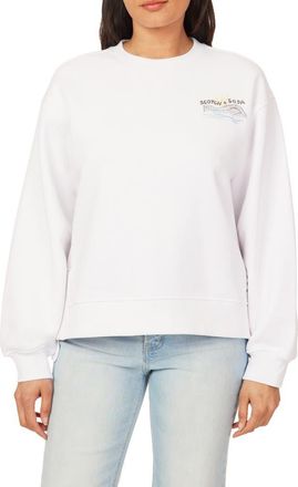 Scotch & Soda Oversize Side Vent Sweatshirt in Bright White at Nordstrom Rack, Size X-Small