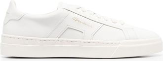 Santoni Double Buckle low-top sneakers - men - Calf Leather/Calf Leather/Rubber - 10 1/2 - White