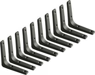 Gabrielle Soporte De Estante De Pared, Soporte De Metal Negro Mate, Soporte De Estante De Metal Para Decoraci&oacute;n De Cocina, Soporte Resistente, 100 X 100 Mm, 10 