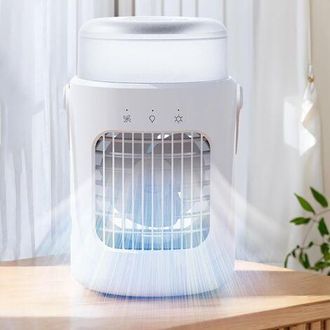 OEM Aire Acondicionado Port&aacute;til, Enfriamiento R&aacute;pido, 7 Colores, 3 Velocidades De Ventilador, Peque&ntilde;o Ventilador De Escritorio Port&aacute;til Para Coche, Dormit