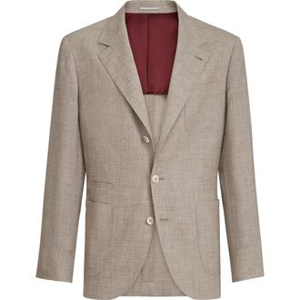 Brunello Cucinelli Deconstructed blazer in Brown at Nordstrom, Size 58 It