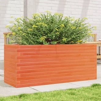 vidaXL Vidaxl - Jardinera De Madera Maciza De Pino Marr&oacute;n Cera 110x40x46 Cm