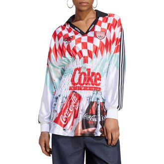 adidas Mashup Jersey Top in White/Multicolor at Nordstrom, Size X-Small