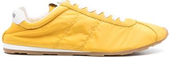 Miu Miu Plume Sneakers - Womens - Calf Leather/Fabric/Rubber/Fabric