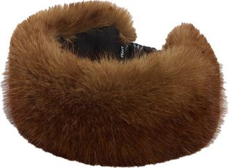 Apparis Eleni Pluche Faux Fur Headband in Mink at Nordstrom, Size One Size Oz