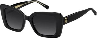 Tommy Hilfiger Cat Eye Zonnebril - Dames - Zonnebrillen - Zwart - 51 MM - Accessoires