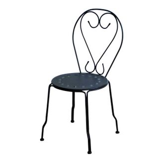 Vacchetti Vacchetti - Silla Asiento De Jard&iacute;n Antracita 41x48 Cm H 90 Cm En Metal Mod. New Old
