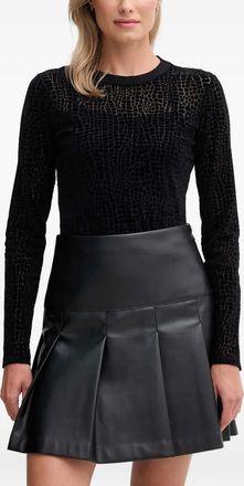 Joop patterned long-sleeved blouse - Black