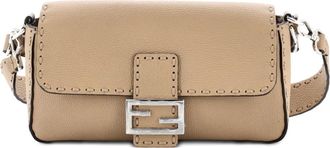 Fendi Selleria Baguette NM Bag Leather Medium shoulder bag - Toni neutri