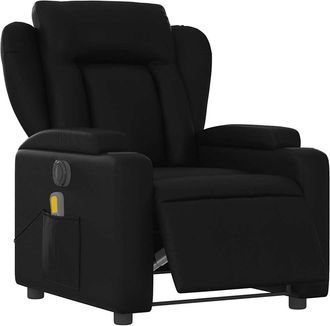 vidaXL Vidaxl - Sill&oacute;n De Masaje Reclinable El&eacute;ctrico Cuero Sint&eacute;tico Negro