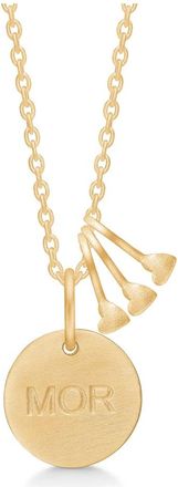 Frk. Lisberg Accessoires, Dames, Geel, M, Moeder ketting met 3 hart hanger