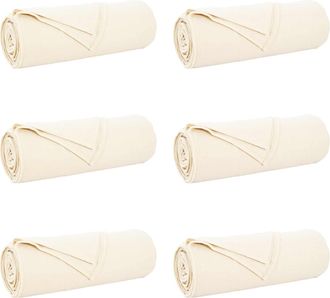 vidaXL Mantitas De Sof&aacute; 6 Uds. Crema 210 X 140 Cm 2.48 Kg Lana Vidaxl