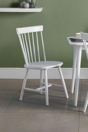 Julian Bowen Torino Spindle Back Dining Chair (Set of 2) in White