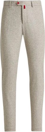 Kiton Wol Kasjmier Broek - Heren - Slim Fit Broeken - Grijs - W33 - Wol - Broeken