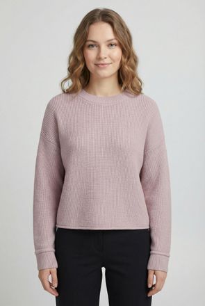 Only Strickpullover ONLY ONLIBI LS RIB LOOSE PULLOVER CC KNT, Damen, Gr. XL, burnished lila detail:melange, Strick, Obermaterial: 50% Viskose, 27% Nylon, 2