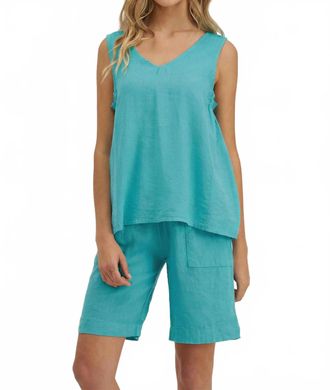 M Made in Italy Woven Tank Top In Reef