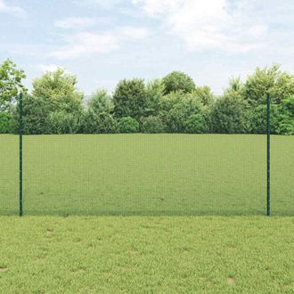 vidaXL Reja Con Postes Verde 1.2 X 25 M Acero Vidaxl