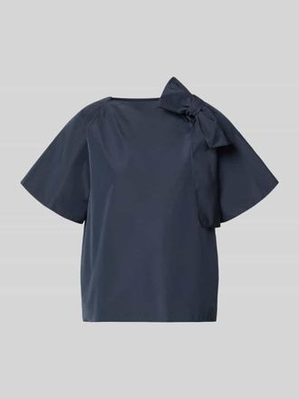 Max Mara Regular Fit Kurzarmbluse mit Baumwoll-Anteil Modell RECENTE in Dunkelblau, Gr&ouml;&szlig;e 34