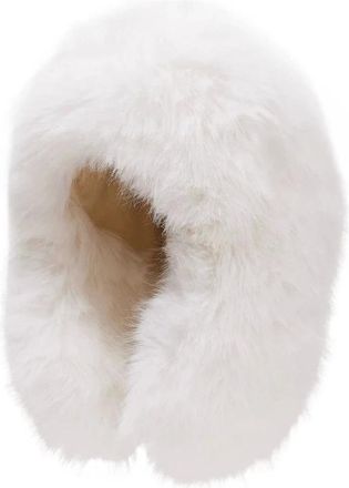 Cesare Gaspari Accessoires, Dames, Wit, ONE Size, Faux Fur Hat Irina