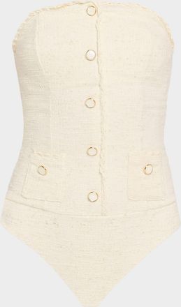 SIMKHAI Natalie Strapless One-Piece Swimsuit