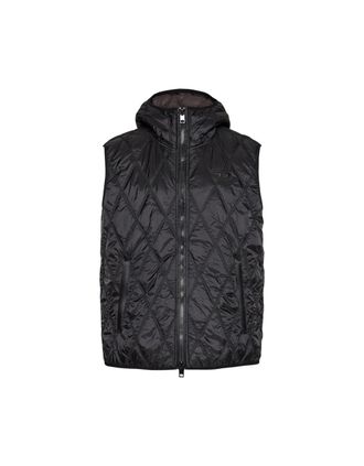Diesel Mens Diesel Brand Logo Black Quilted Gilet Jacket - Size: 40/Regular