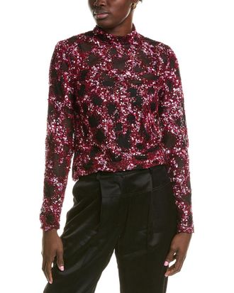 Bcbgmaxazria Bcbgmaxazria Sequin Turtleneck Pullover