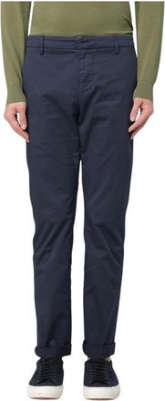Dondup Groene Slim Fit Casual Broek - Heren - Chinos - Blauw - W35 - Broeken