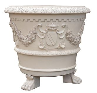 Biscottini International Biscottini - Macetero Grande De Exterior Jarr&oacute;n De Terracota Esmaltada Florero Para Jard&iacute;n Macetas Para Flores 95x74 Jardinera Para Balc&oacute;n