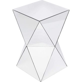 Kare Design Design Tavolino Luxury Triangle, Argento/ a Specchio, 54X32X32Cm, Forma Geometrica - Kare