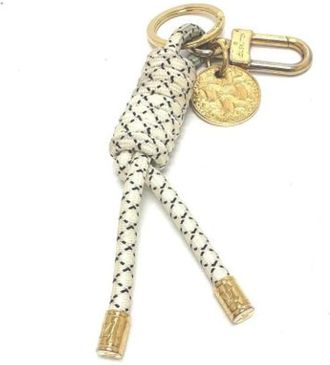 Louis Vuitton Pre-owned Accessories, male, White, Size: ONE SIZE Pre-owned Fabric key-holders