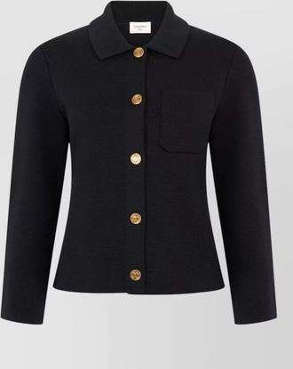 Saint Laurent virgin wool polo cardigan