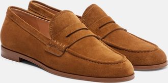 Gianvito Rossi Georgie suede penny loafers