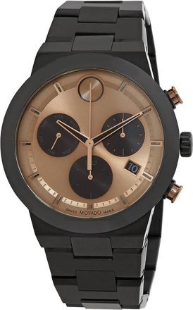 Movado Bold Fusion Chronograph Quartz Bronze Dial Mens Watch 3600897