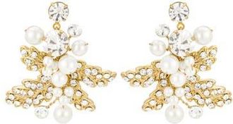 Untamed Petals Gwen Crystal Earrings in Gold at Nordstrom