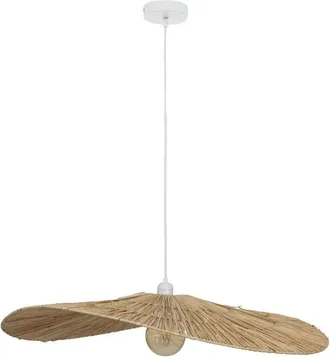 Atmosphera Lampada a sospensione orane in rafia beige d78cm Atmosphera créateur dintérieur