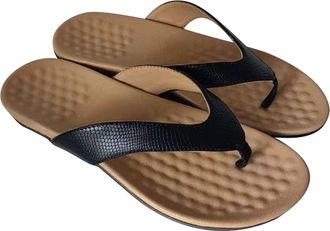 Generic Spring and large flat flip flock womens slippers with flat bottom, European and American fashion, casual clip toe beach shoes, womens shoes, black, 36