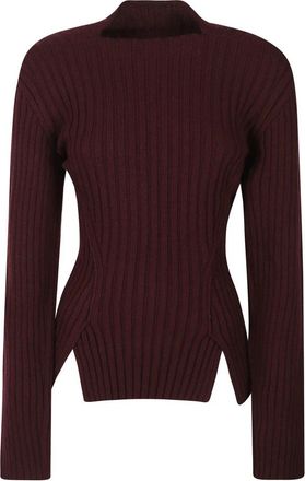 Victoria Beckham Rib Jumper - Dames - Coltruien - Rood - M - Wol - Truien & Vesten