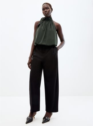 Contemporaine Womens Stretch dress barrel pant Fit: Barrel leg, high rise