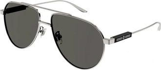 Gucci GG1311S004 Aviator Full Rim Sunglasses - Gray