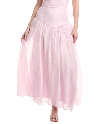 Bardot Amorette Ramie Midi Skirt